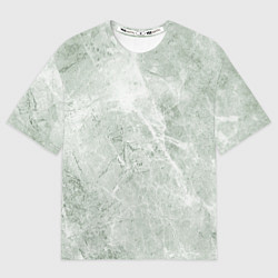 Футболка оверсайз женская Зелёный мрамор, цвет: 3D-принт