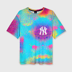 Женская футболка оверсайз New York Yankees - baseball team - logo
