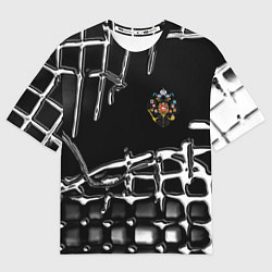 Футболка оверсайз женская Россия герб РФ, цвет: 3D-принт