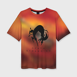 Женская футболка оверсайз Death Stranding Kojima corp