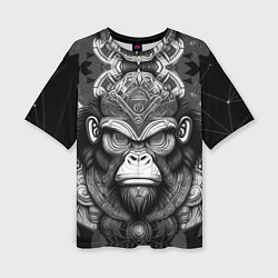 Женская футболка оверсайз Кинг Конг король обезьян на фоне созвездия