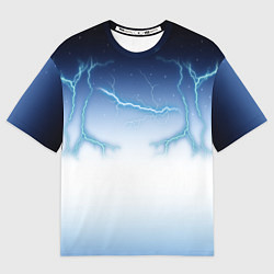 Футболка оверсайз женская Молниеносный разряд, цвет: 3D-принт
