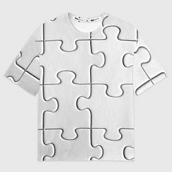 Футболка оверсайз женская Детальки пазла, цвет: 3D-принт