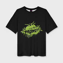 Футболка оверсайз женская The Prodigy green spider, цвет: 3D-принт