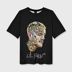 Футболка оверсайз женская Lil Peep mosaic rap, цвет: 3D-принт