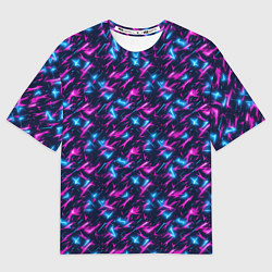 Женская футболка оверсайз Неоновый бум