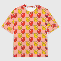 Женская футболка оверсайз Забавные леопарды