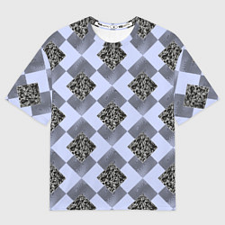 Футболка оверсайз женская Ромб пятнистый, цвет: 3D-принт