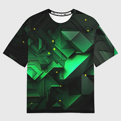 Женская футболка оверсайз Визуальные иллюзии в геометрии