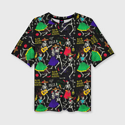 Женская футболка оверсайз Dia de los muertos