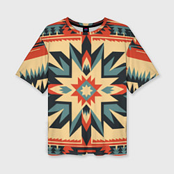 Женская футболка оверсайз Орнамент в стиле американских индейцев