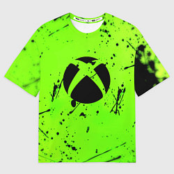 Женская футболка оверсайз Xbox кислотный стиль
