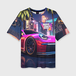 Футболка оверсайз женская GTA 6 auto, цвет: 3D-принт