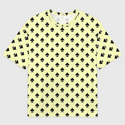 Женская футболка оверсайз Пиковая масть светло-жёлтый