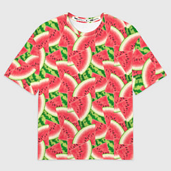 Футболка оверсайз женская Дольки сладкого арбуза, цвет: 3D-принт