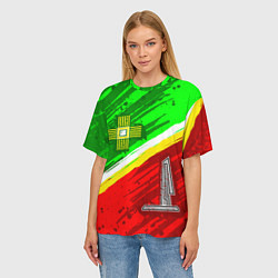 Футболка оверсайз женская Флаг Зеленограадского АО, цвет: 3D-принт — фото 2
