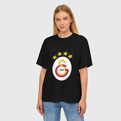 Футболка оверсайз женская Galatasaray logo fc, цвет: 3D-принт — фото 2