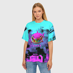 Футболка оверсайз женская 6ix9ine neon, цвет: 3D-принт — фото 2