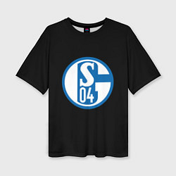 Футболка оверсайз женская Schalke 04 fc club sport, цвет: 3D-принт
