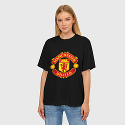 Футболка оверсайз женская Manchester United fc club, цвет: 3D-принт — фото 2