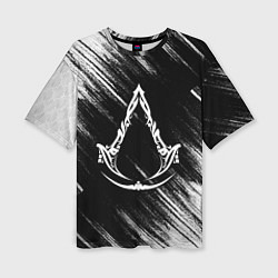 Женская футболка оверсайз Assassins creed Mirage - потертости
