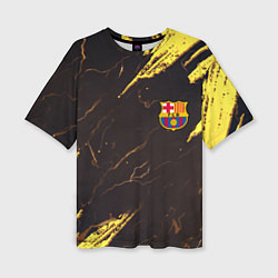 Женская футболка оверсайз Barcelona краски текстура