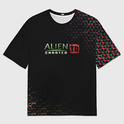 Футболка оверсайз женская Alien Shooter космос тема, цвет: 3D-принт