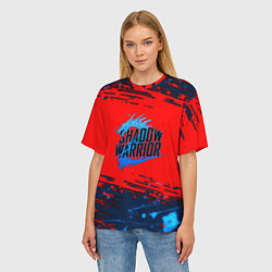 Футболка оверсайз женская Shadow Warrior actions game, цвет: 3D-принт — фото 2