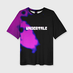 Женская футболка оверсайз Undertale neon splash