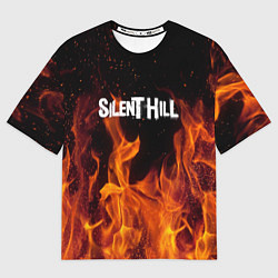 Женская футболка оверсайз Silent hill огонь
