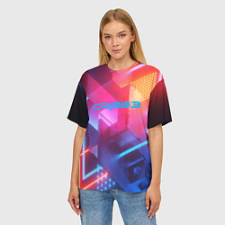 Футболка оверсайз женская Crysis текстура брони, цвет: 3D-принт — фото 2