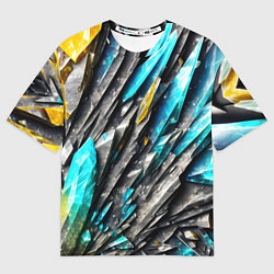 Футболка оверсайз женская Камень и драгоценные кристаллы, цвет: 3D-принт