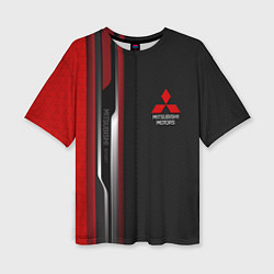 Футболка оверсайз женская Mitsubishi - carbon style, цвет: 3D-принт
