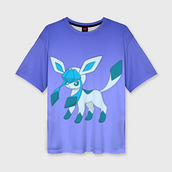 Женская футболка оверсайз Glaceon Pokemon