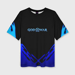 Женская футболка оверсайз God of War geometry steel