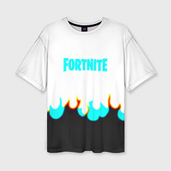 Женская футболка оверсайз Fortnite epic game fire