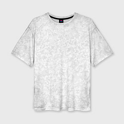 Футболка оверсайз женская Светло-серый текстура, цвет: 3D-принт