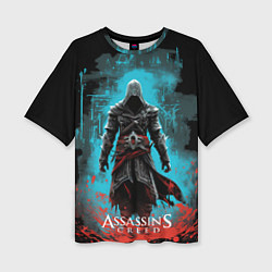 Футболка оверсайз женская Assassins creed подводный город, цвет: 3D-принт