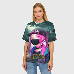 Футболка оверсайз женская League Of Legends Akali Kda, цвет: 3D-принт — фото 2