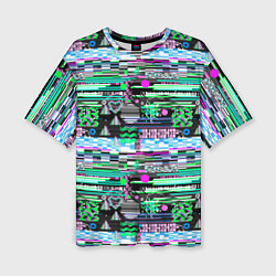 Женская футболка оверсайз Abstract color pattern