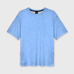 Женская футболка оверсайз Текстурированный небесный голубой однотонный