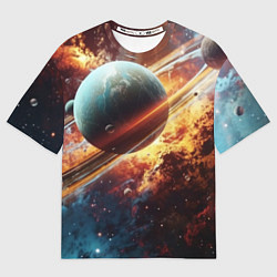 Женская футболка оверсайз Большая планета