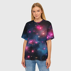 Футболка оверсайз женская Абстрактный космос фантастика, цвет: 3D-принт — фото 2
