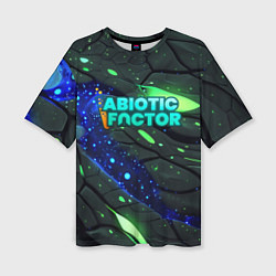 Футболка оверсайз женская Abiotic Factor logo bright neon, цвет: 3D-принт