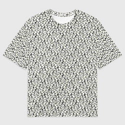 Футболка оверсайз женская Чёрно-оливковый пёстрый, цвет: 3D-принт