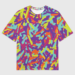 Футболка оверсайз женская Конфитти, цвет: 3D-принт