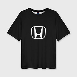 Женская футболка оверсайз Honda white logo