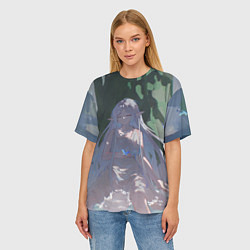 Футболка оверсайз женская Фрирен под деревом, цвет: 3D-принт — фото 2