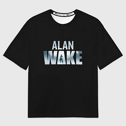 Женская футболка оверсайз Алан Вейк лого