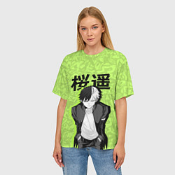 Футболка оверсайз женская Харука - Ветролом, цвет: 3D-принт — фото 2